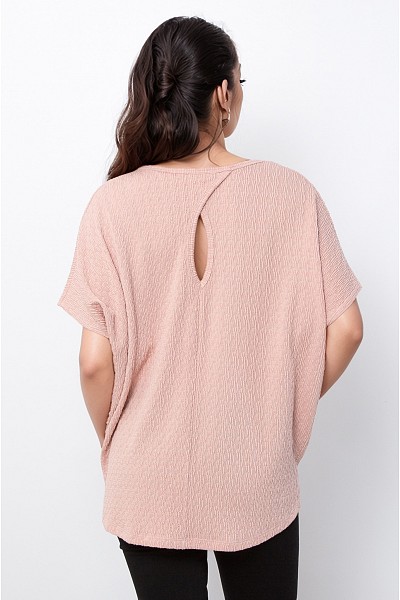 PT11624 TEXTURED BACK KEYHOLE DOLMAN